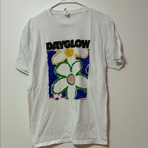 NEXT LEVEL APPAREL Dayglow Concert 🎶 White Graphic Tee Shirt 👚